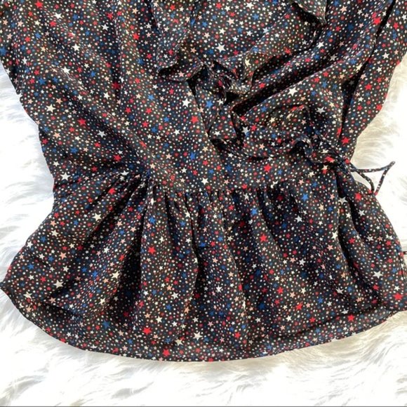 Madewell Silk Blouse Starry Night Size XS - Picture 12 of 15